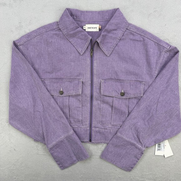 Honor The Gift Jackets & Blazers - Honor The Gift‎ Jacket Women's Oversized Workman Cropped Purple Size XL NWT